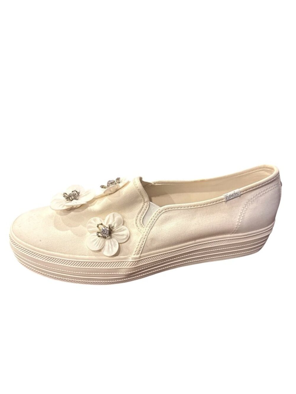 Kate Spade x Keds Triple Decker Floral Canvas Slip On Sneakers Size 9 Coquette